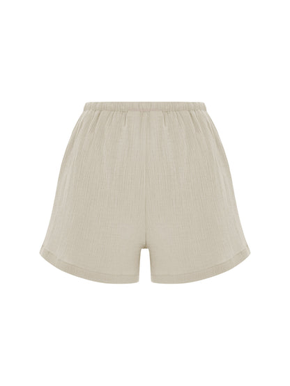 Aura Drawstring Shorts - Oatmeal