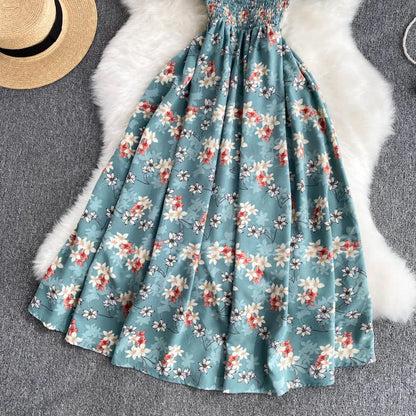 Summer 2026 Midi Dress Women Casual Off Shoulder Short Sleeve Vacation Beach Robe Female Clothing