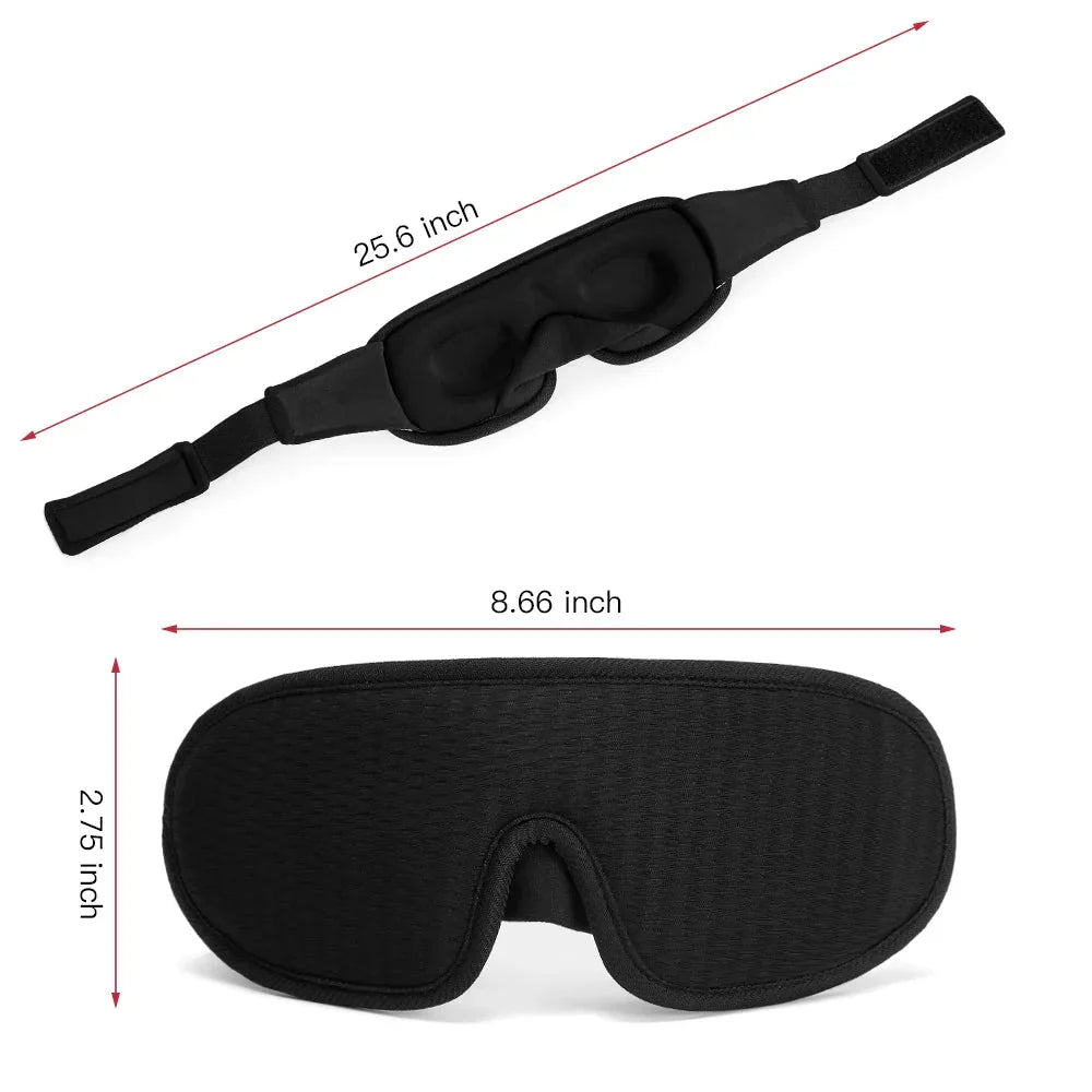 3D Sleeping Mask – Soft Padded Eye Shade with Light Blockout