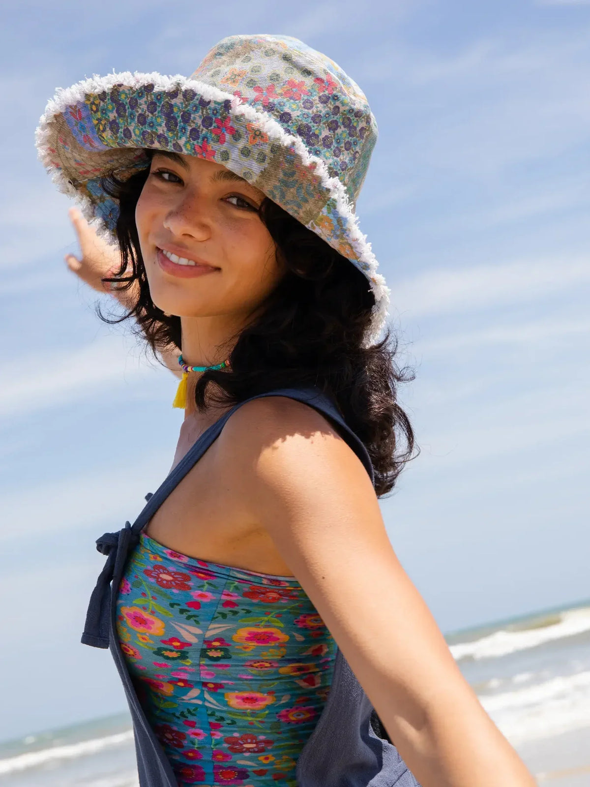 Natural Life Sandy Days Bucket Hat - Folk Flower