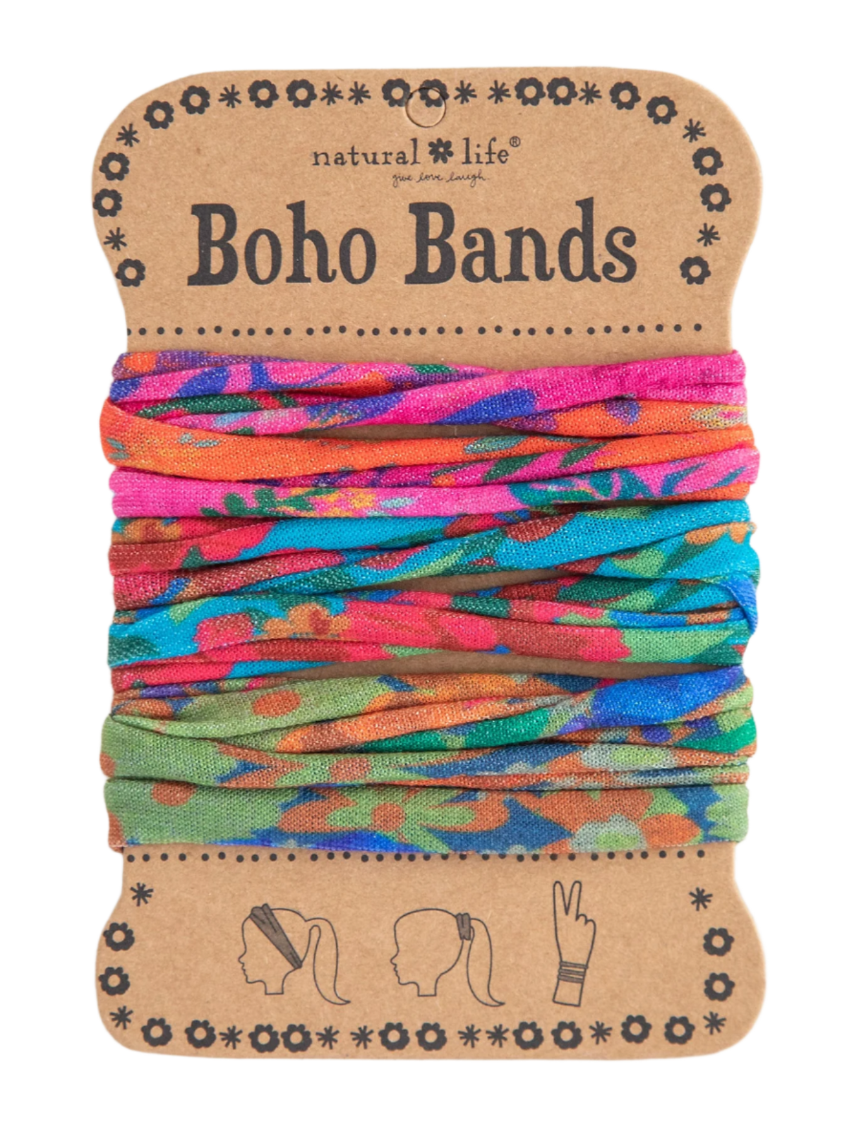 Natural Life Boho Bands Hair Ties, Set of 3