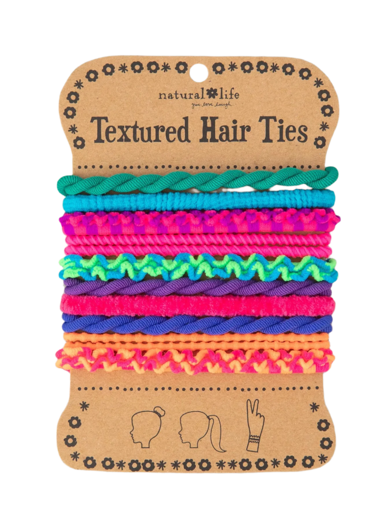 Natural Life Textured Hair Ties Set of 10