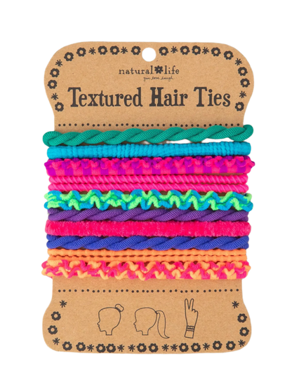 Natural Life Textured Hair Ties Set of 10