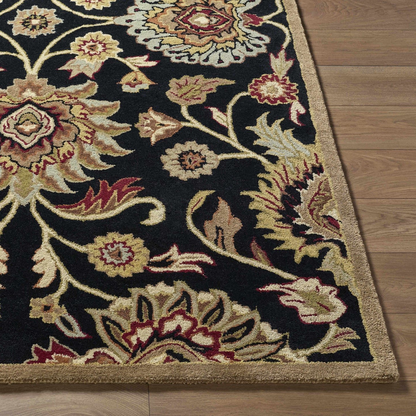 Conesus 1053 Hand Tufted Black Wool Rug