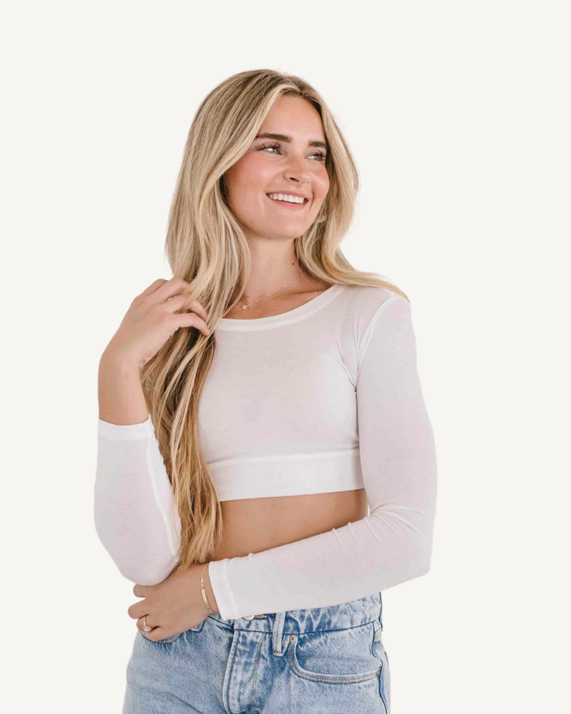 Crew Neck Long Sleeve Halftee