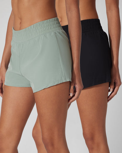 90 Degree by Reflex 2 PK Lightstreme Run Free Running Shorts