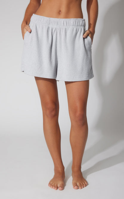 90 Degree by Reflex Ribbed Wide Leg Lounge Short