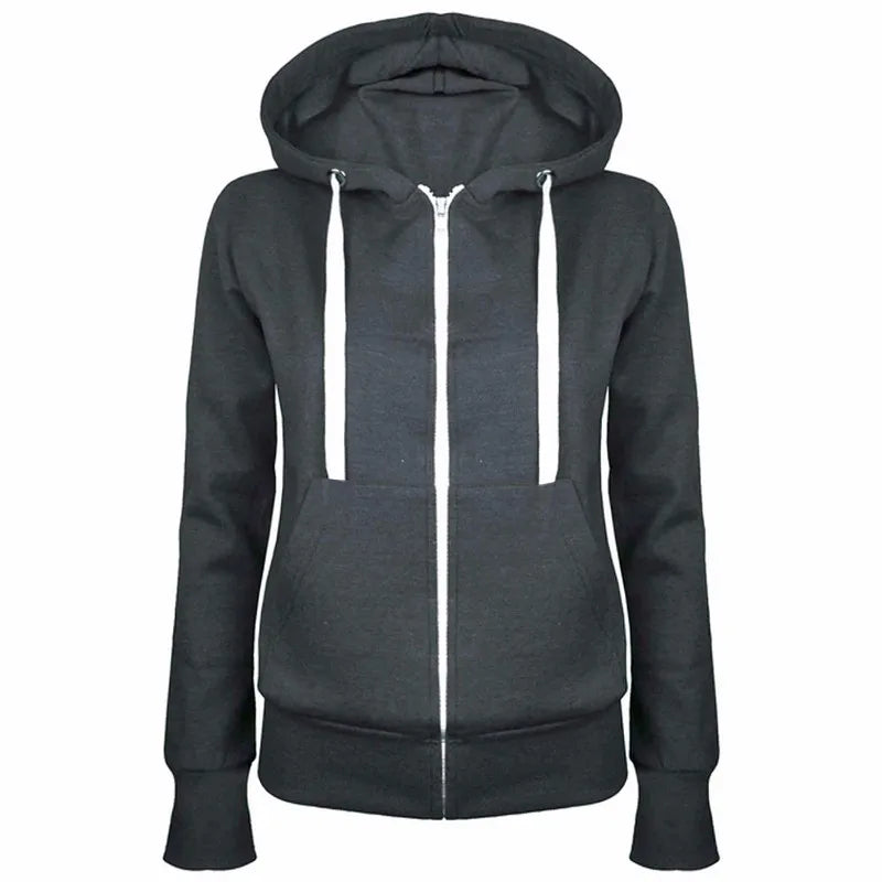 Women's Hooded Zipper Sweater Coat