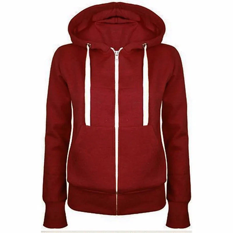 Women's Hooded Zipper Sweater Coat