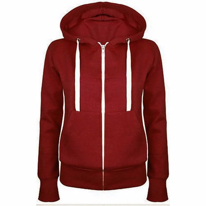 Women's Hooded Zipper Sweater Coat