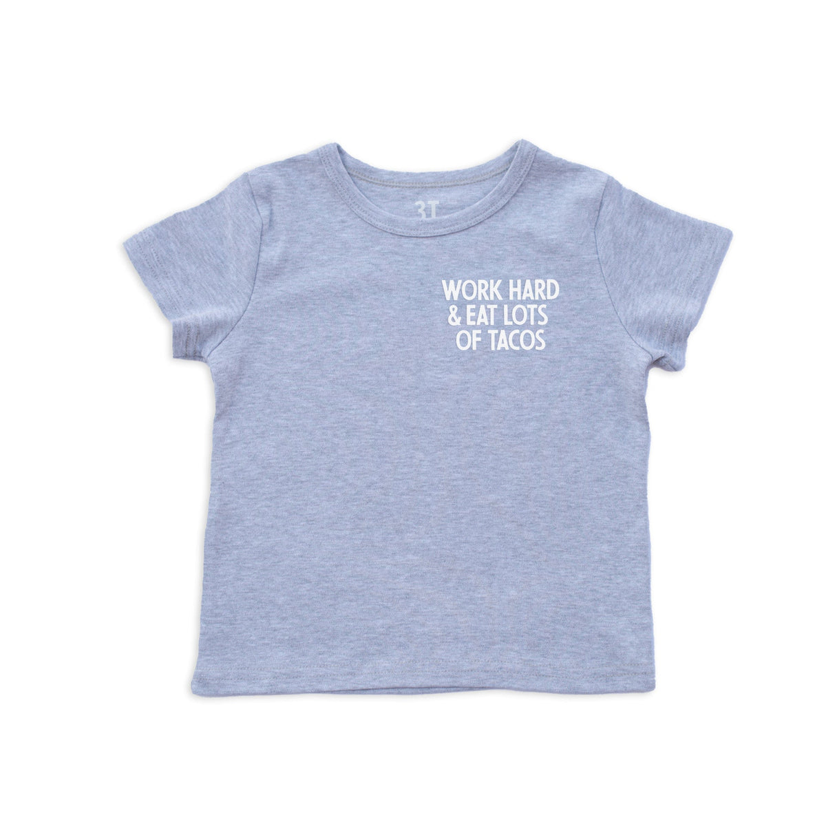 Frankie Jean Work Hard & Eat Tacos Kids Tee
