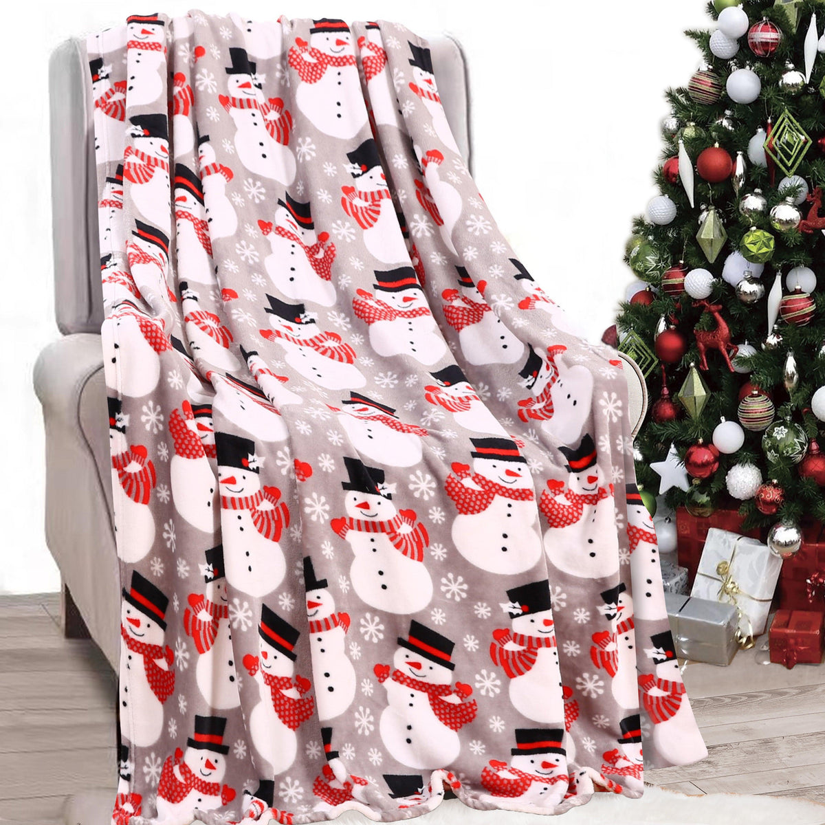 Elegant Comfort 50" x 60" Holiday Velvet Plush Blanket Throw - 50 x 60 inches