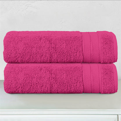 Elegant Comfort 2-Piece Turkish Cotton Three Line Popcorn Bath Towel Set, 27 x 54 inch