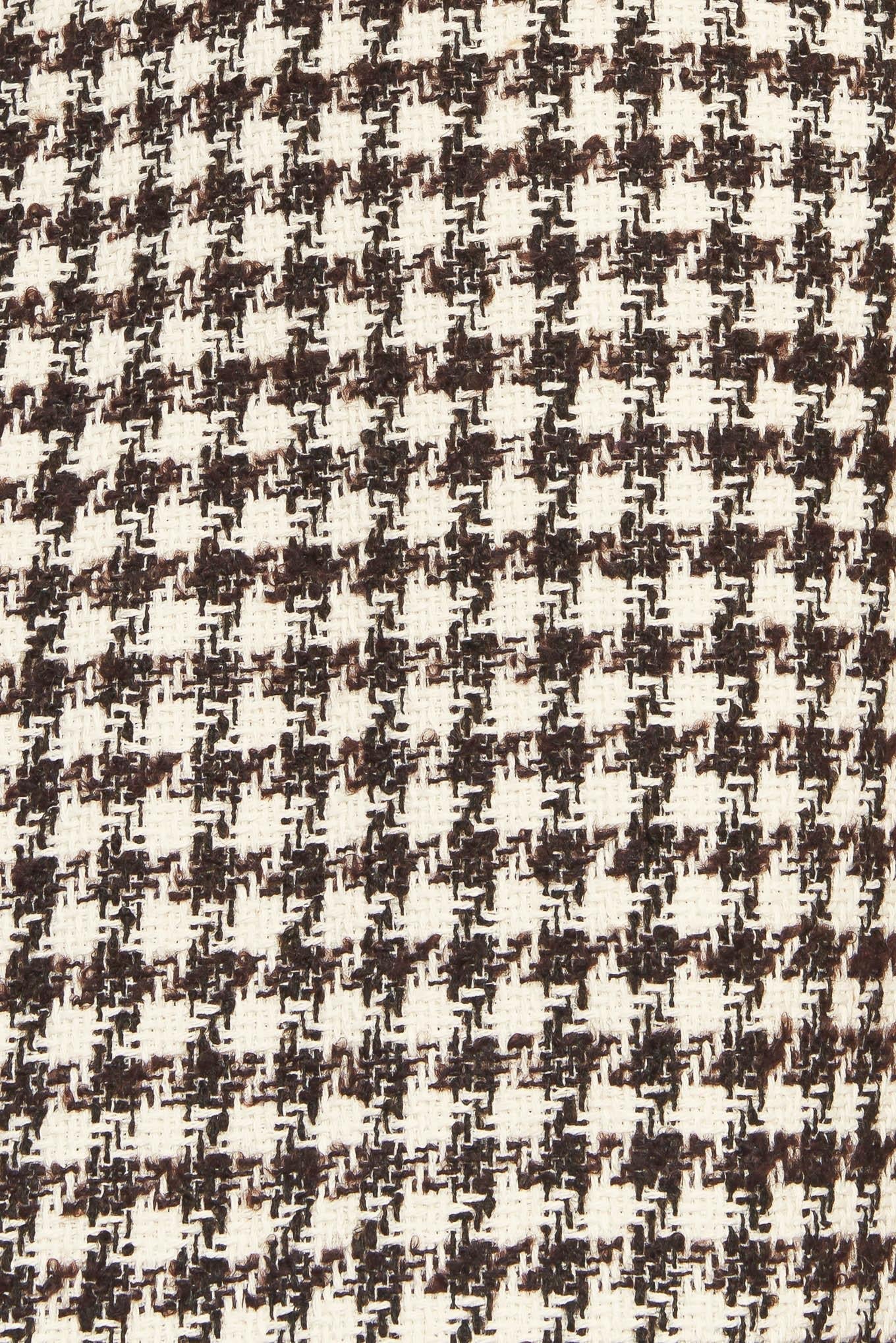 Elegant Check Tweed Mini Dress