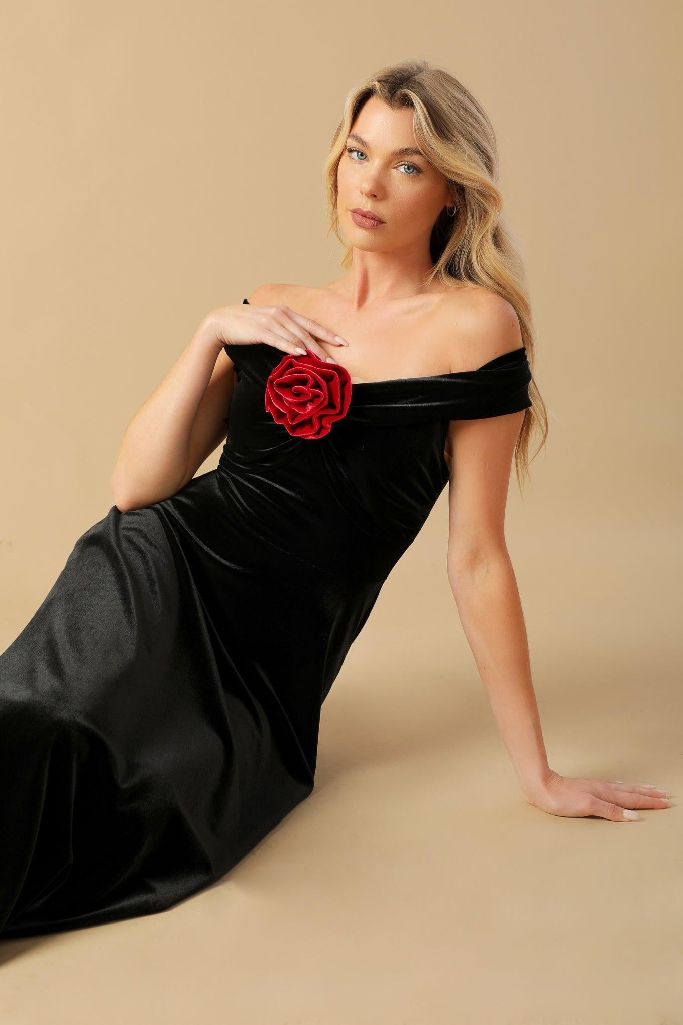 Be There for You Velvet Midi Dress