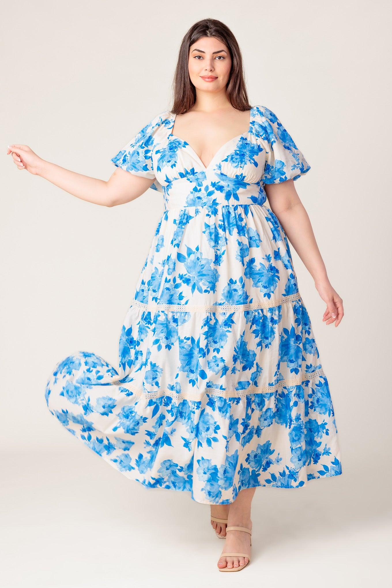 Blooming Day Woven Midi Dress