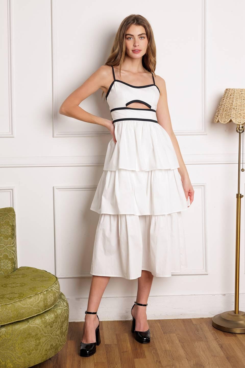 Go Getter Woven Midi Dress