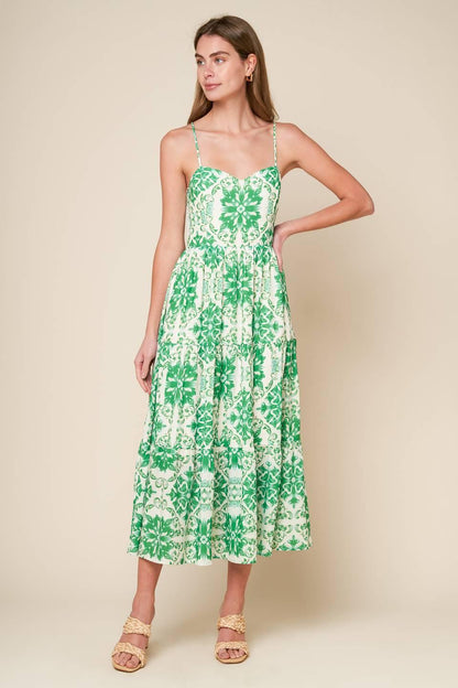 Beyond Elegant Woven Midi Dress