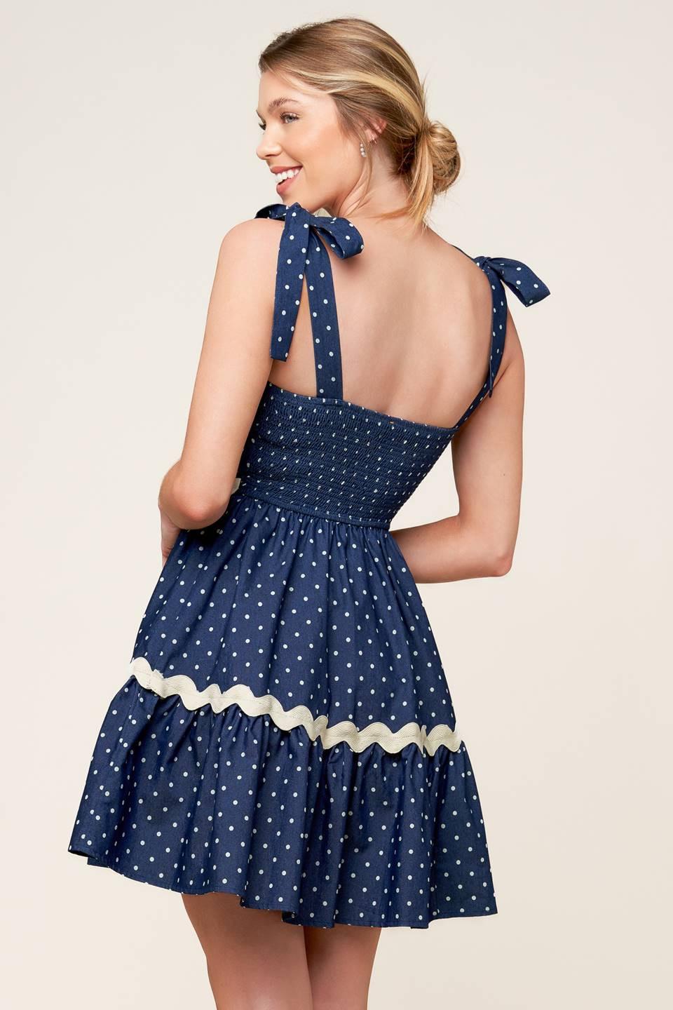 Divinely Dotted Woven Mini Dress