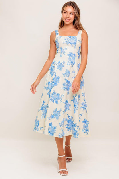 Bluebell Breeze Woven Midi Dress
