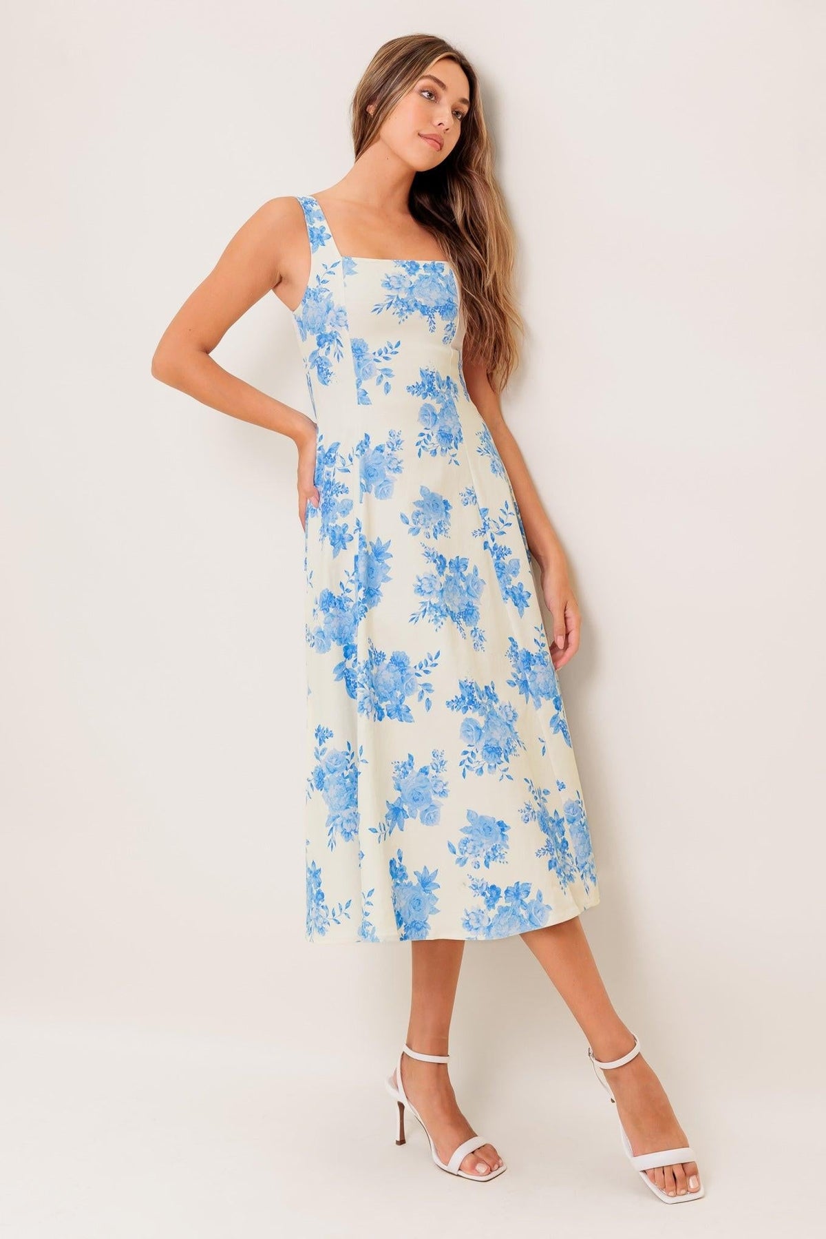 Bluebell Breeze Woven Midi Dress