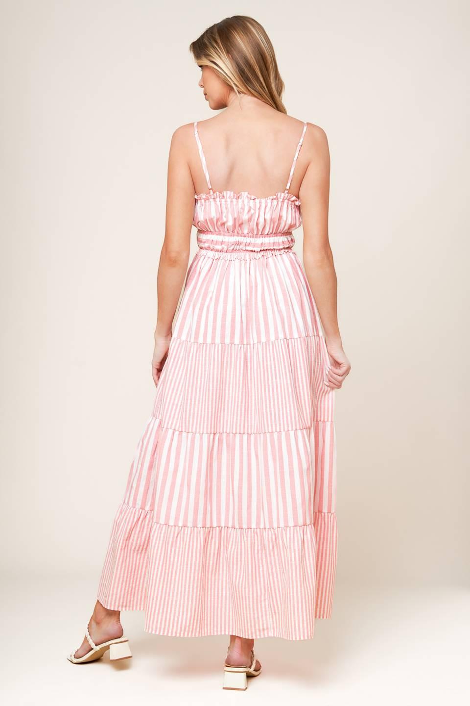 Gia Peony Pink Woven Maxi Dress