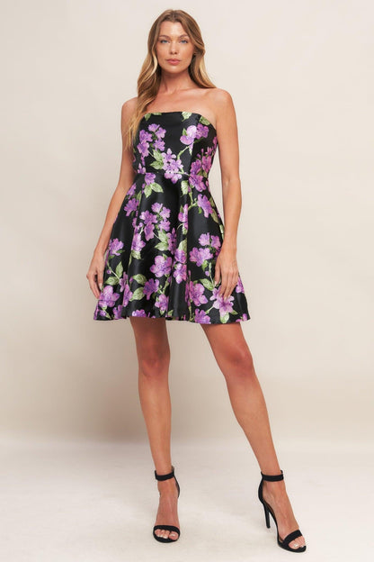 Garden Party Chic Woven Mini Dress