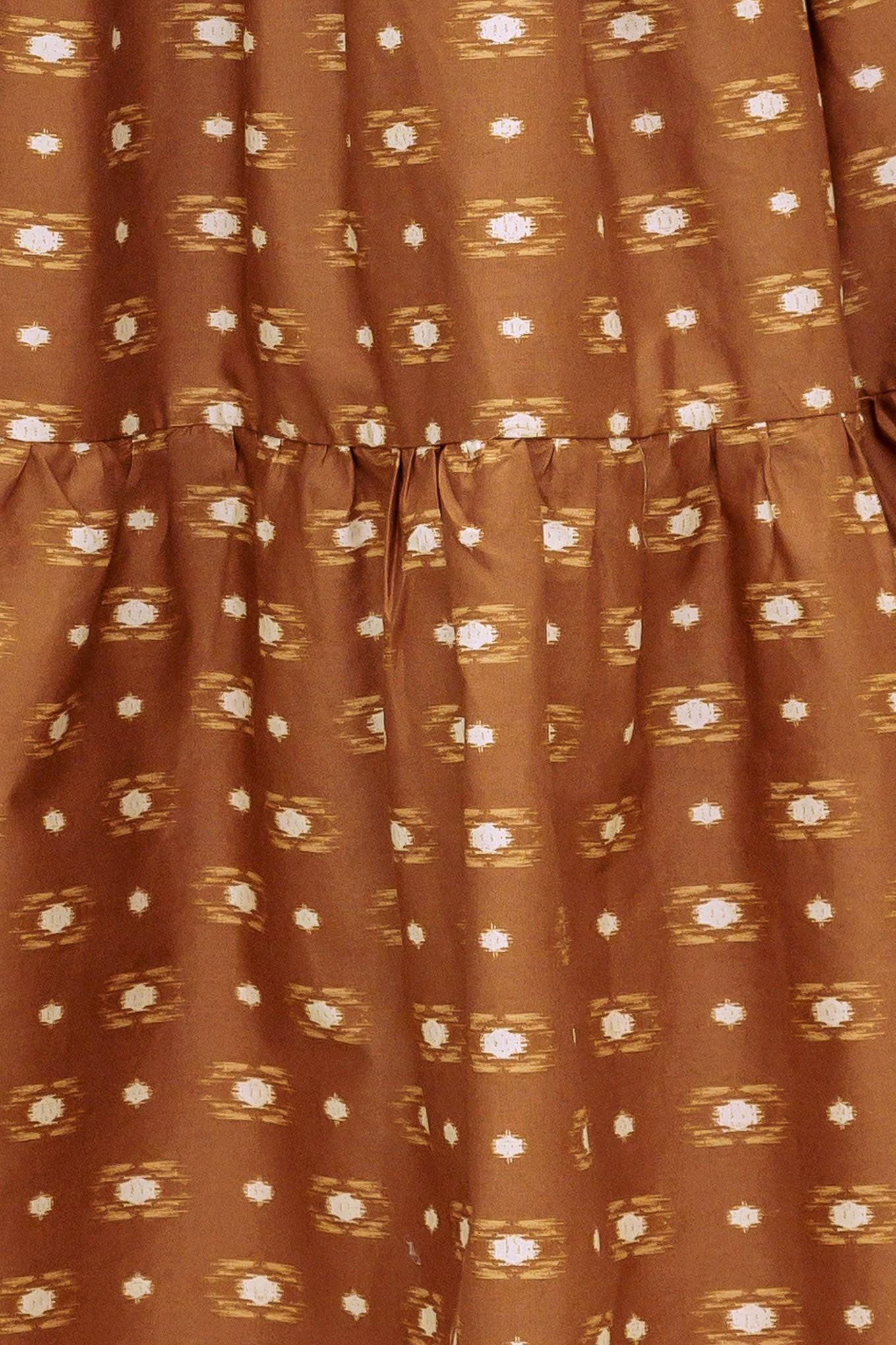 Cinnamon Waltz Woven Midi Dress