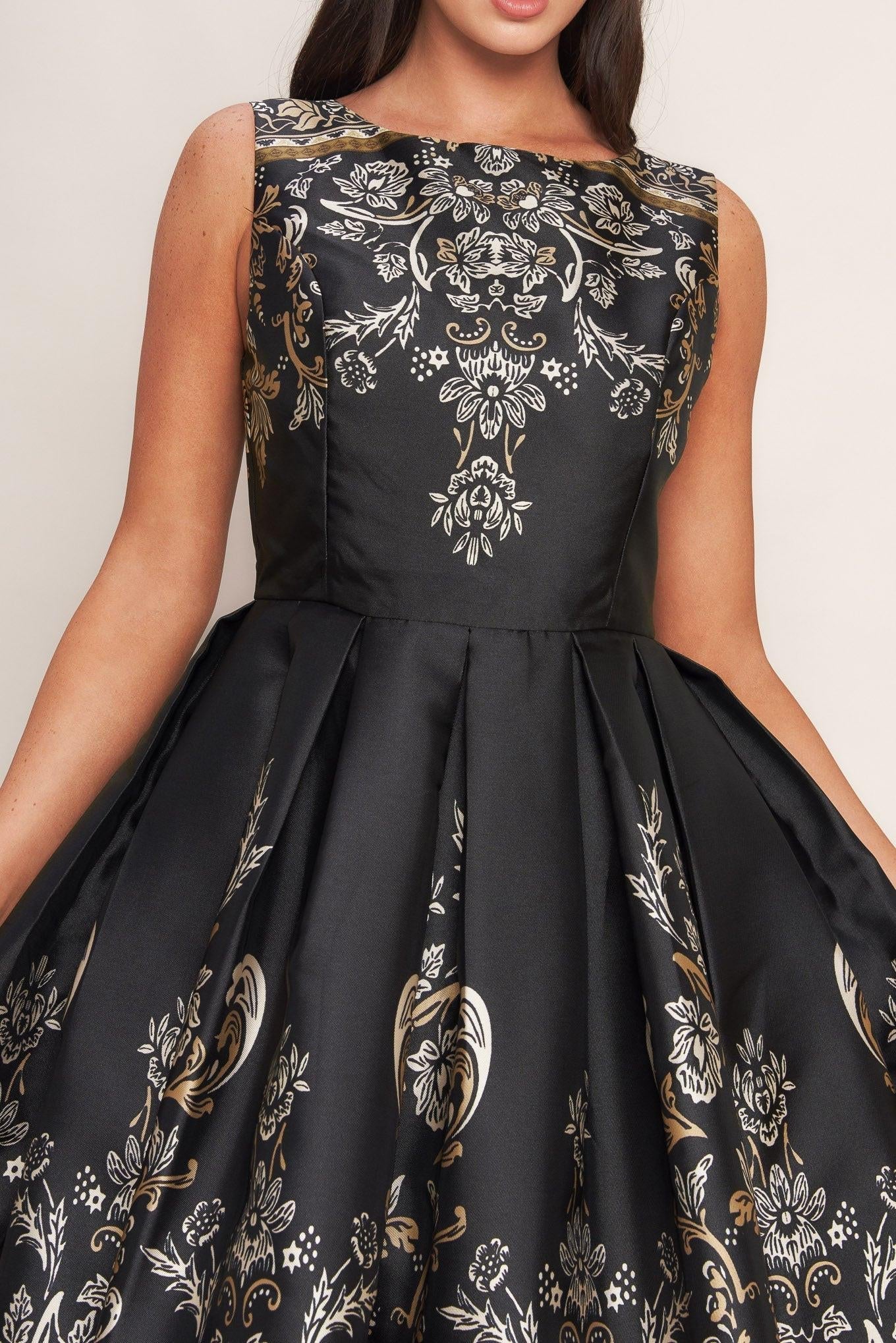 Baroque Spell Woven Midi Dress