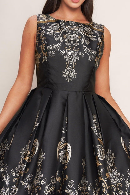 Baroque Spell Woven Midi Dress
