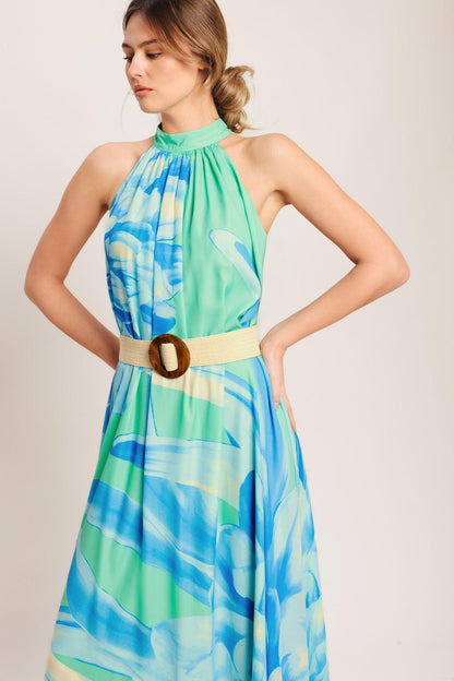 Blue Horizon Woven Maxi Dress