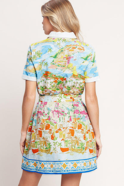 Coastal Market Woven Mini Dress