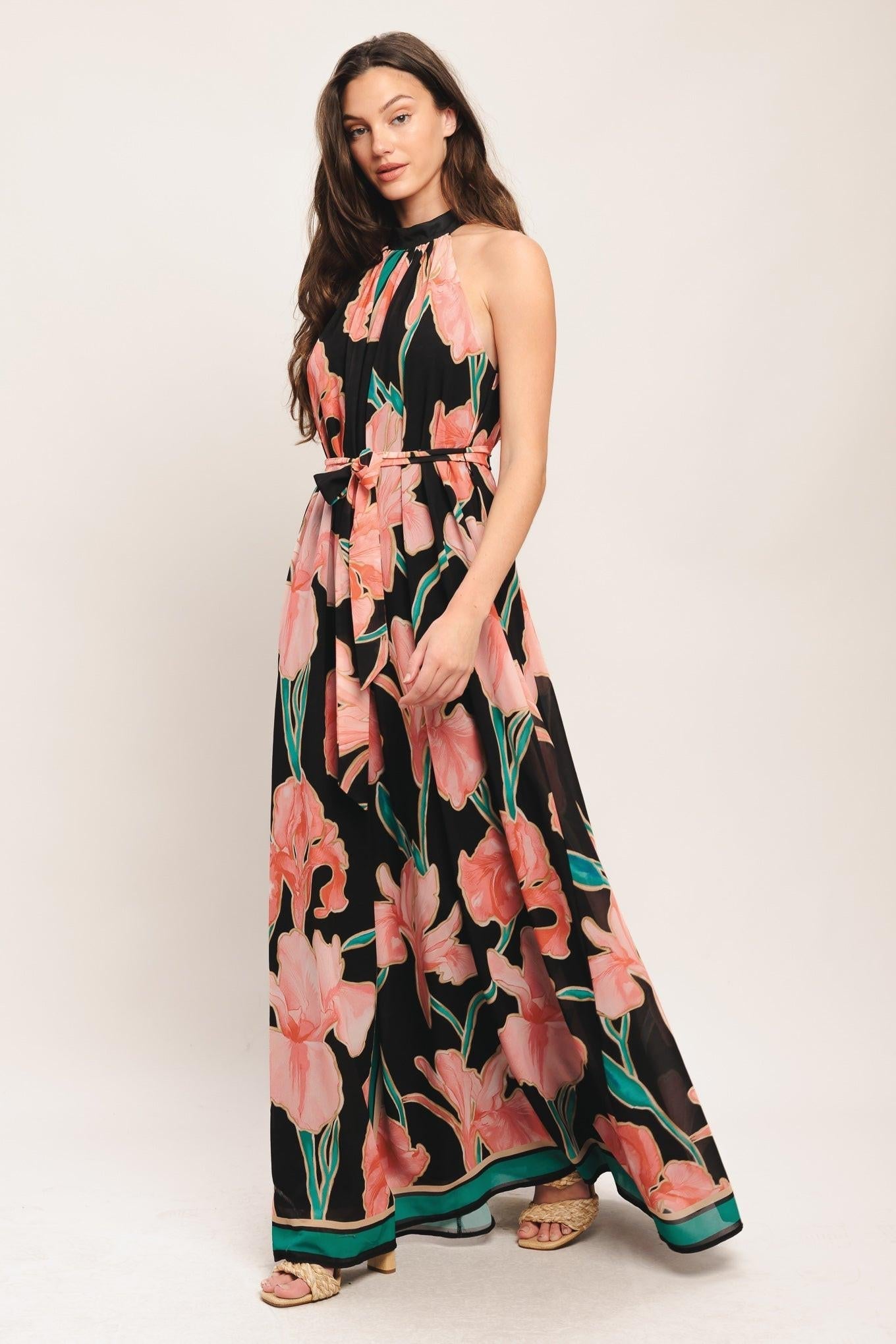 Garden Noir Woven Maxi Dress