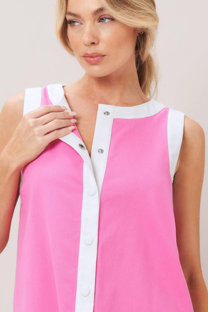Barbie Shift Woven Mini Dress