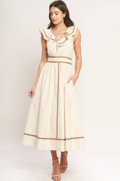 Breeze Canvas Woven Midi Dress