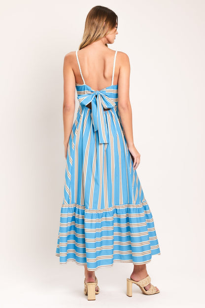 Breeze Stripe Woven Midi Dress
