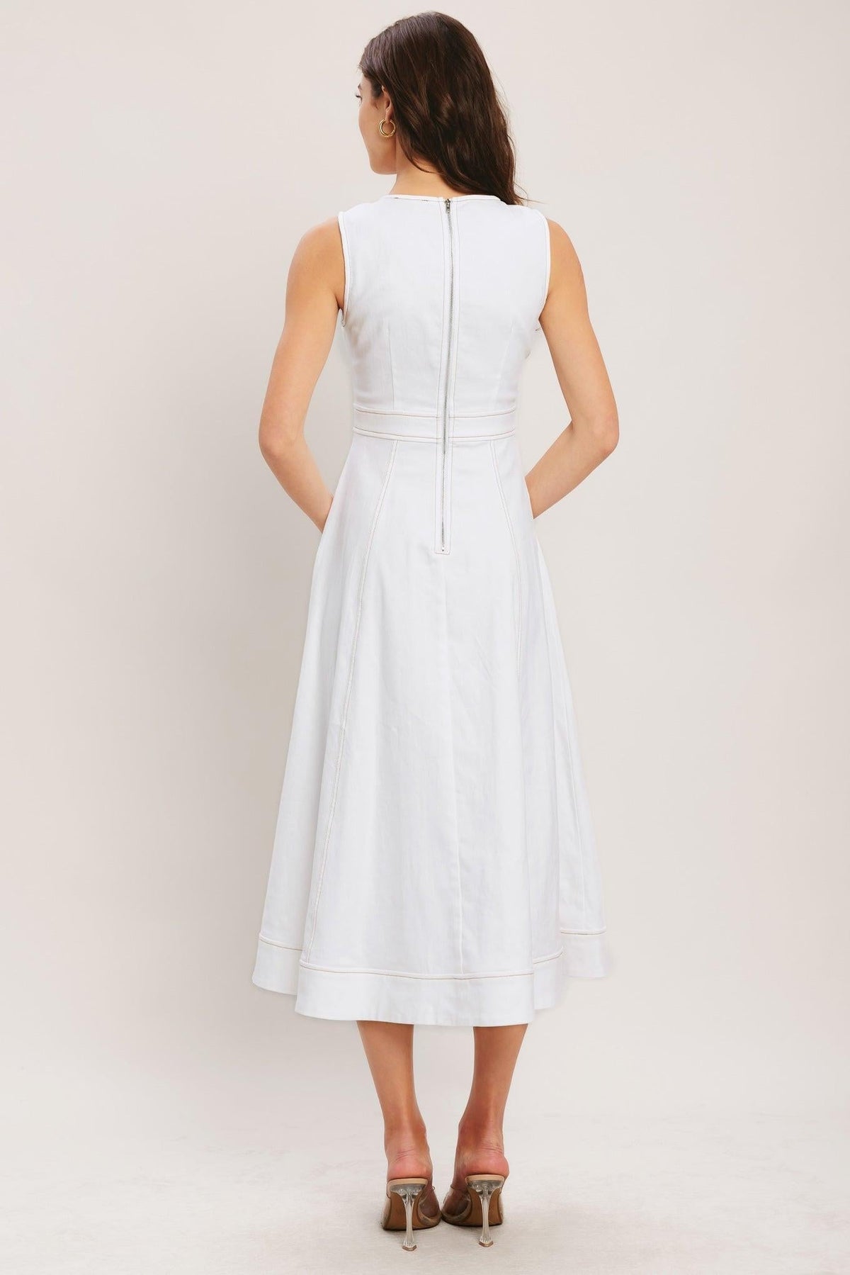 Cloudlight Summer Woven Midi Dress