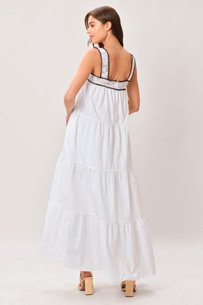 Cloud Line Woven Maxi Dress