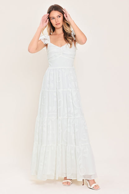 Angelic Garden Woven Maxi Dress