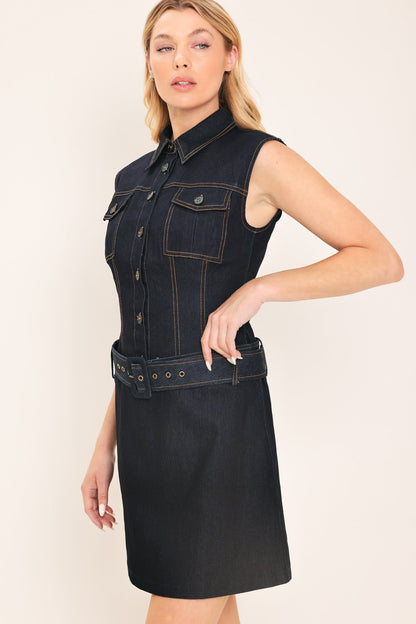Denim Socialite Mini Dress