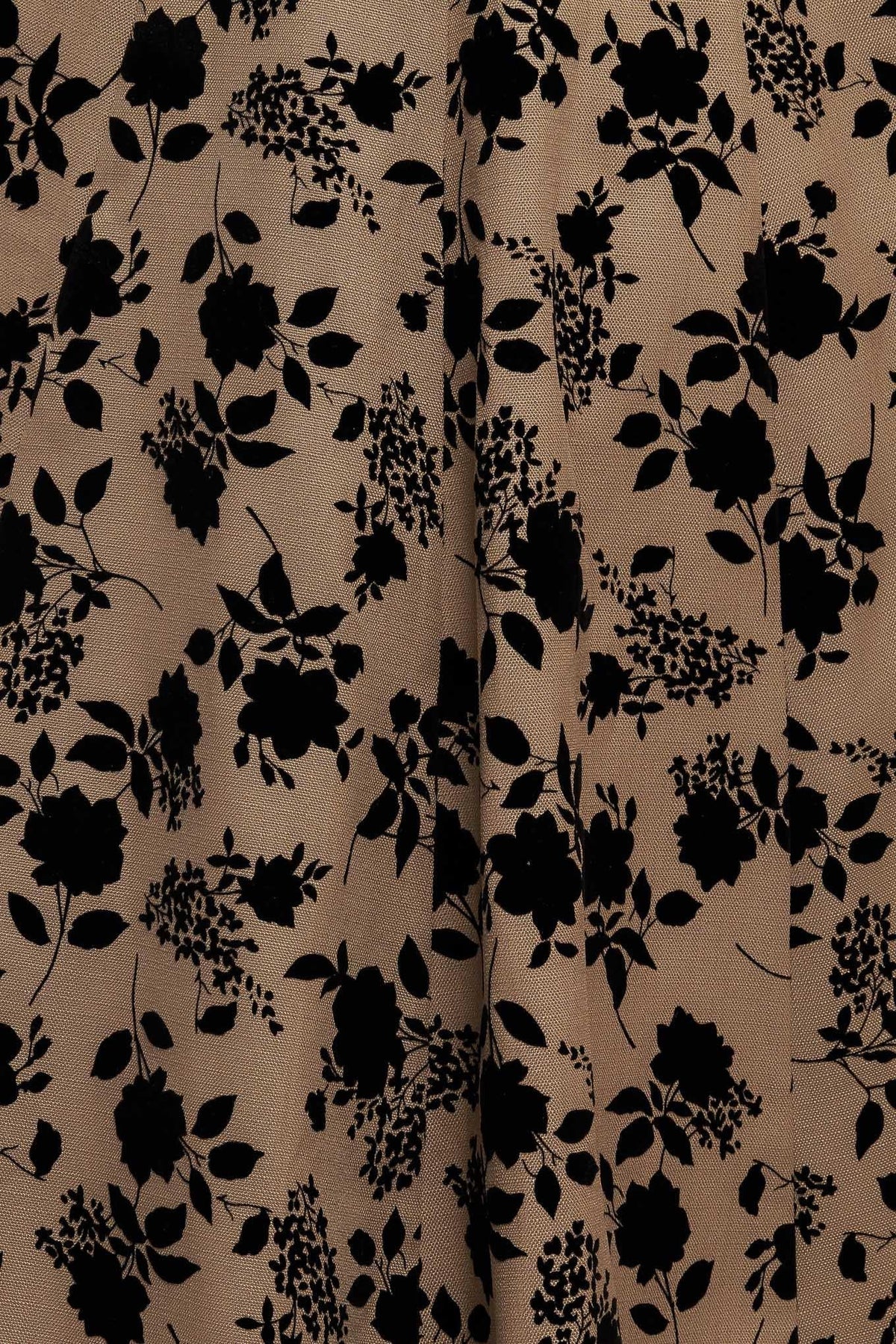Classic Bloom Look Woven Flocking Circle Skirt