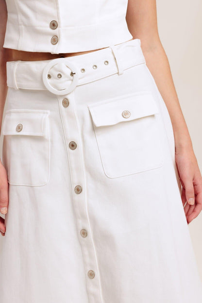 Easy Wear Western Woven Midi Skirt