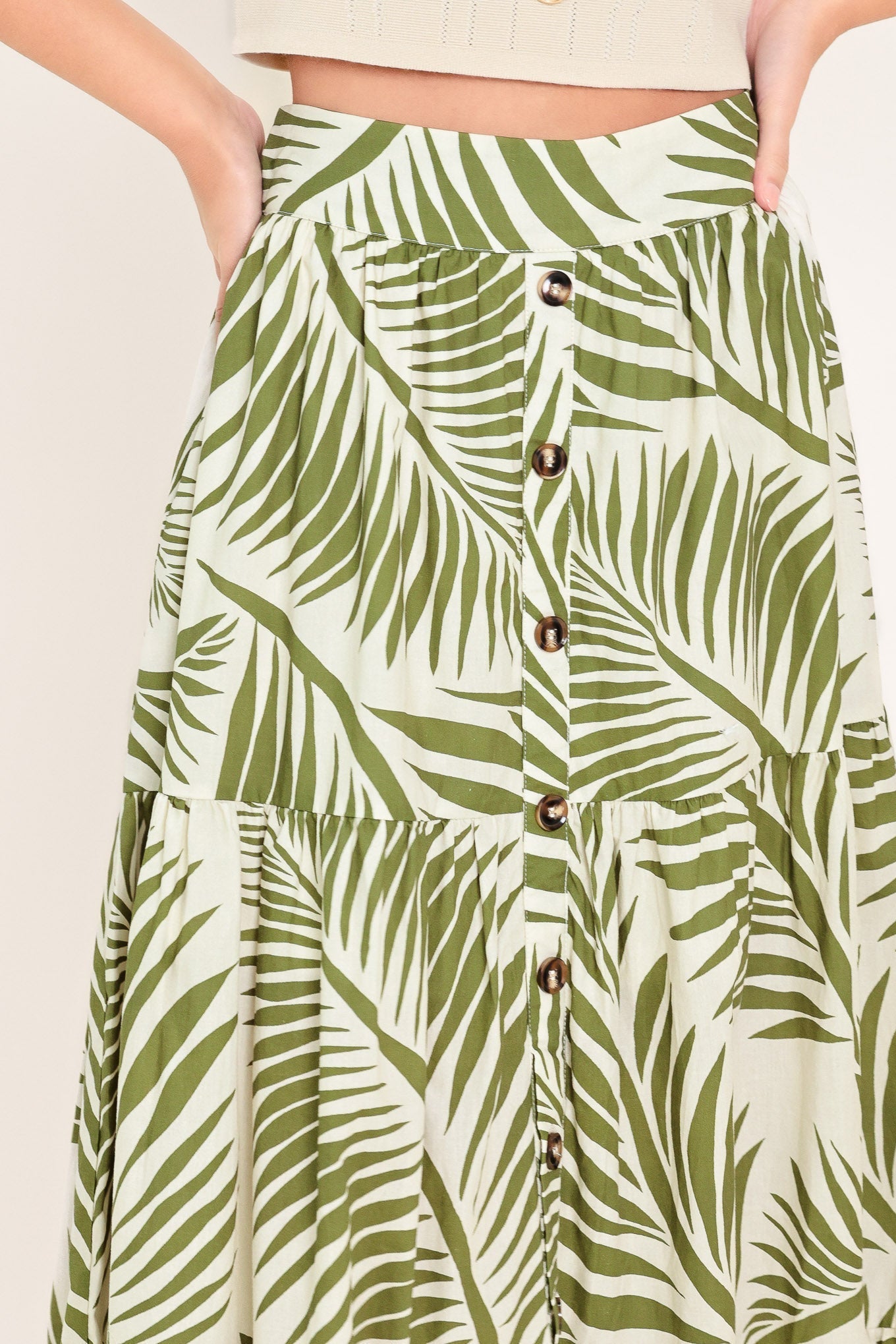Coastal Canopy Woven Maxi Skirt
