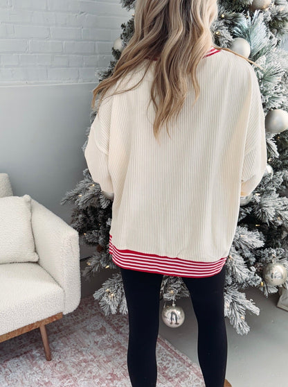 ✨WOMEN'S SKATING SANTA SEQUIN PULLOVER