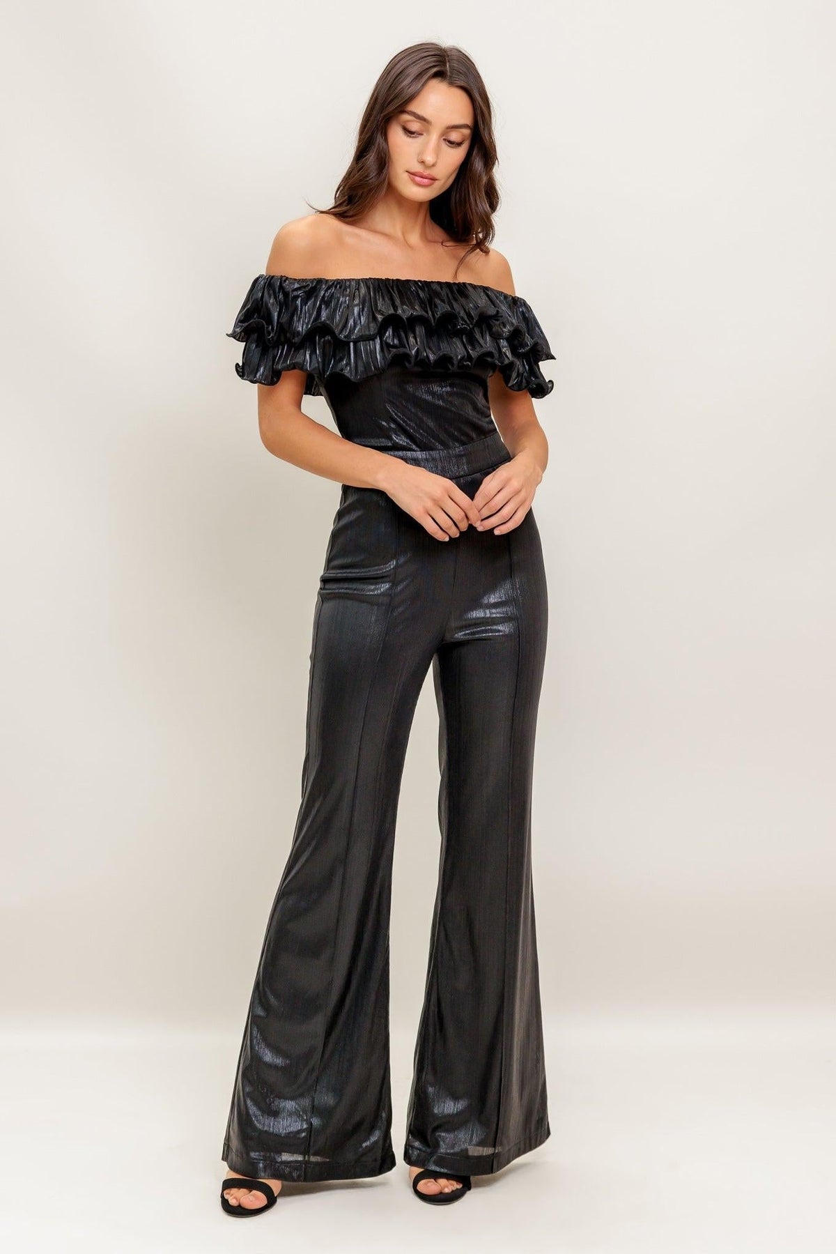 Angel Eyes Coated Woven Jumpsuit