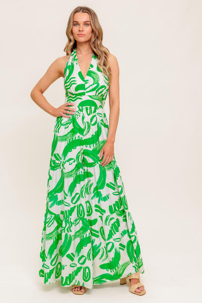 Garden Whisper Green Woven Jumpsuit