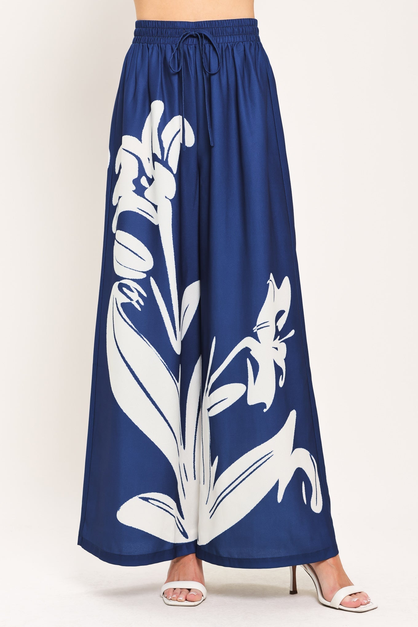Coastal Bloom Woven Wide Pants
