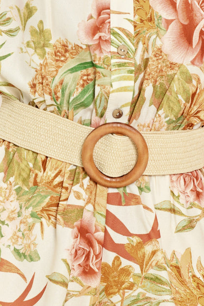 Earthy Paradise Woven Romper