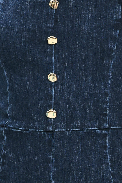 Dark Wash Icon Denim Romper