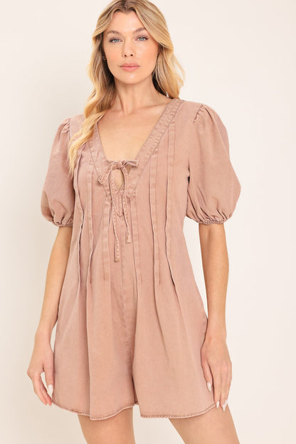 English Countryside Woven Romper